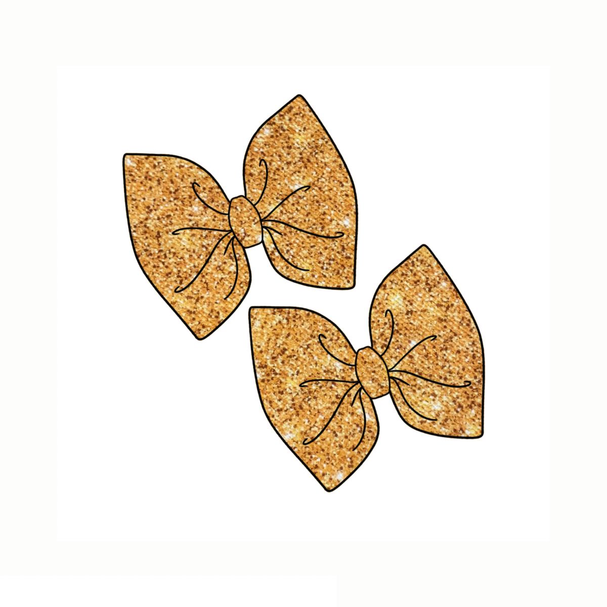 Gold Glitter Bow