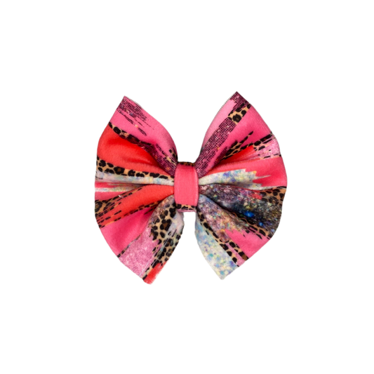Valentine's Brushstrokes Velvet Mini Bow