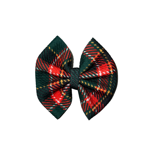 Christmas Plaid Mini Bow