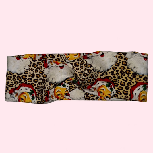 Leopard Santa Twist Wrap
