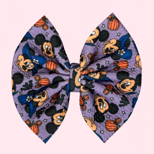 Halloween Mouse Park Bow