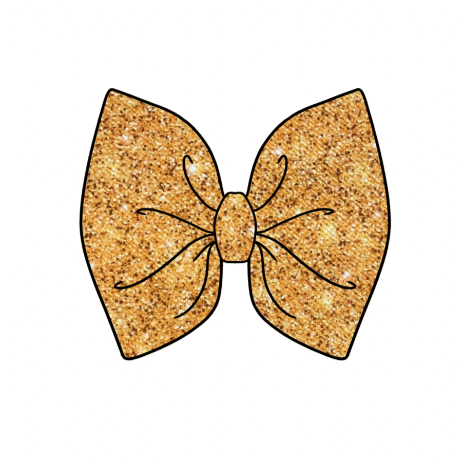 Gold Glitter Bow