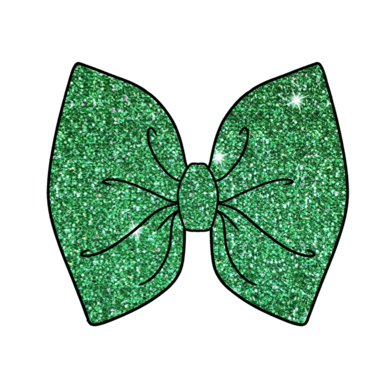 Green Glitter Bow