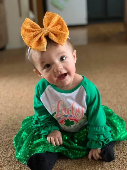 Gold Glitter Bow