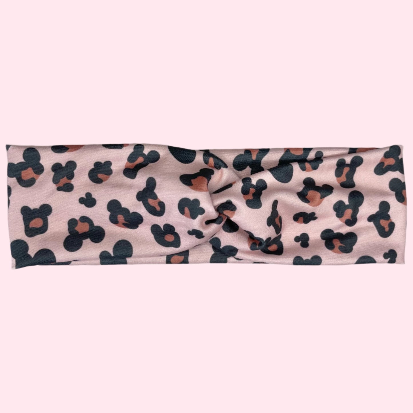Mauve Leopard Mouse Twist Wrap
