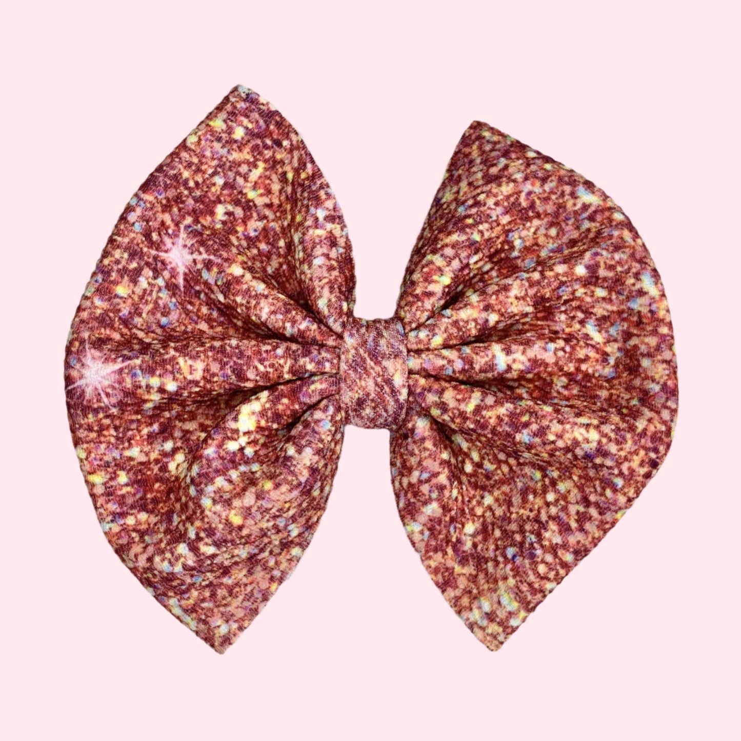 Rose Gold Glitter Bow