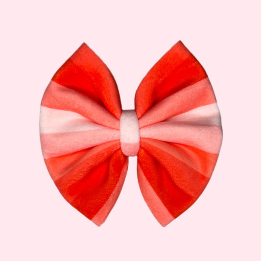 Velvet Babe Stripes Bow