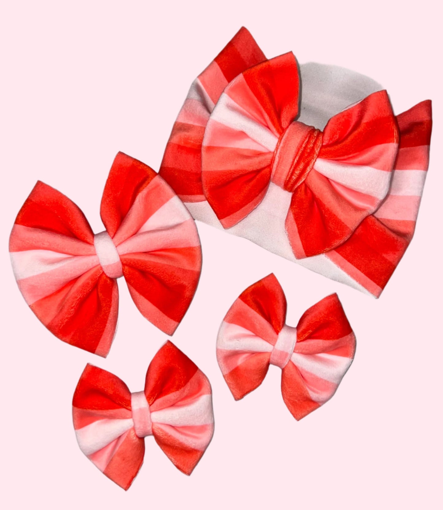 Velvet Babe Stripes Bow