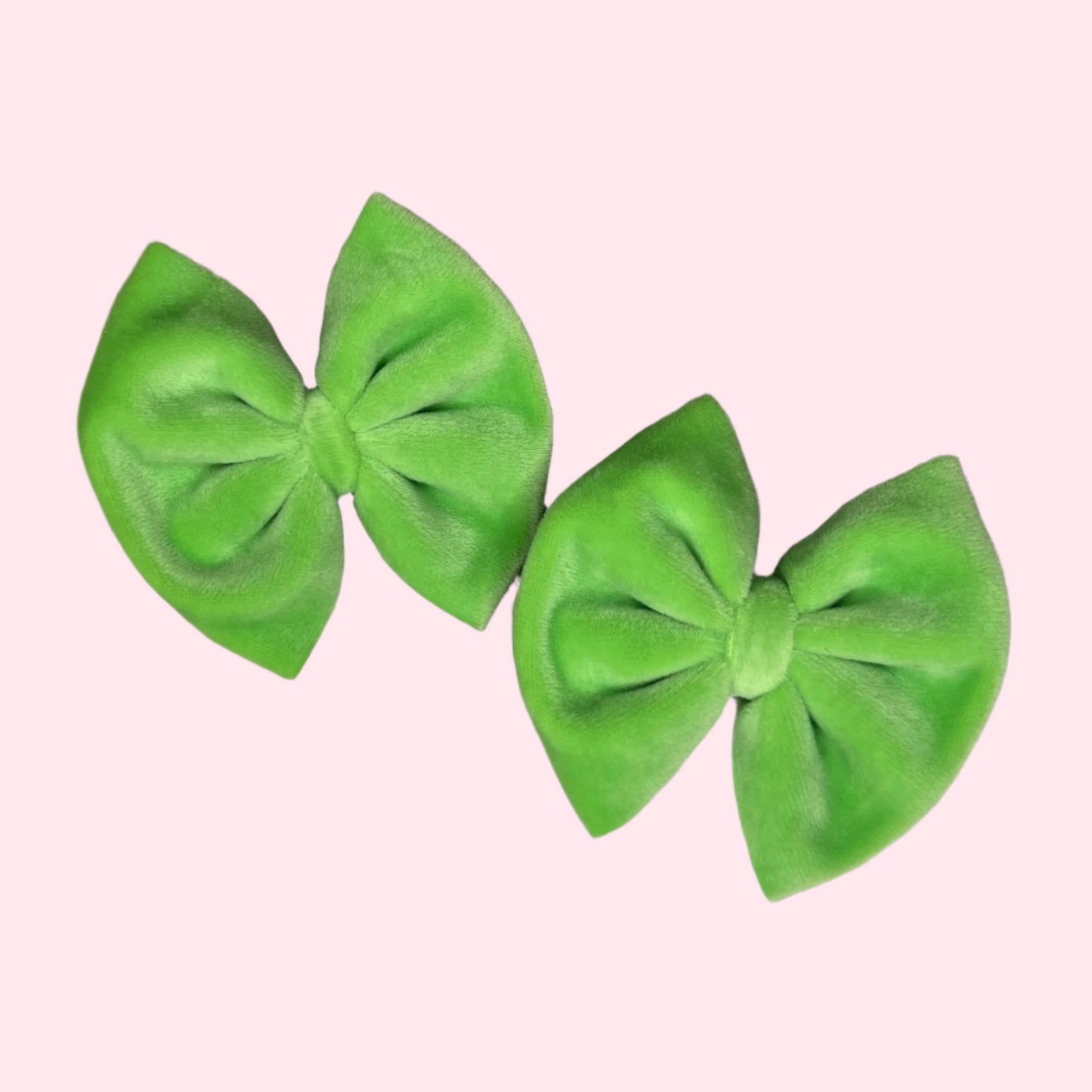 Velvet Lime Green Bow