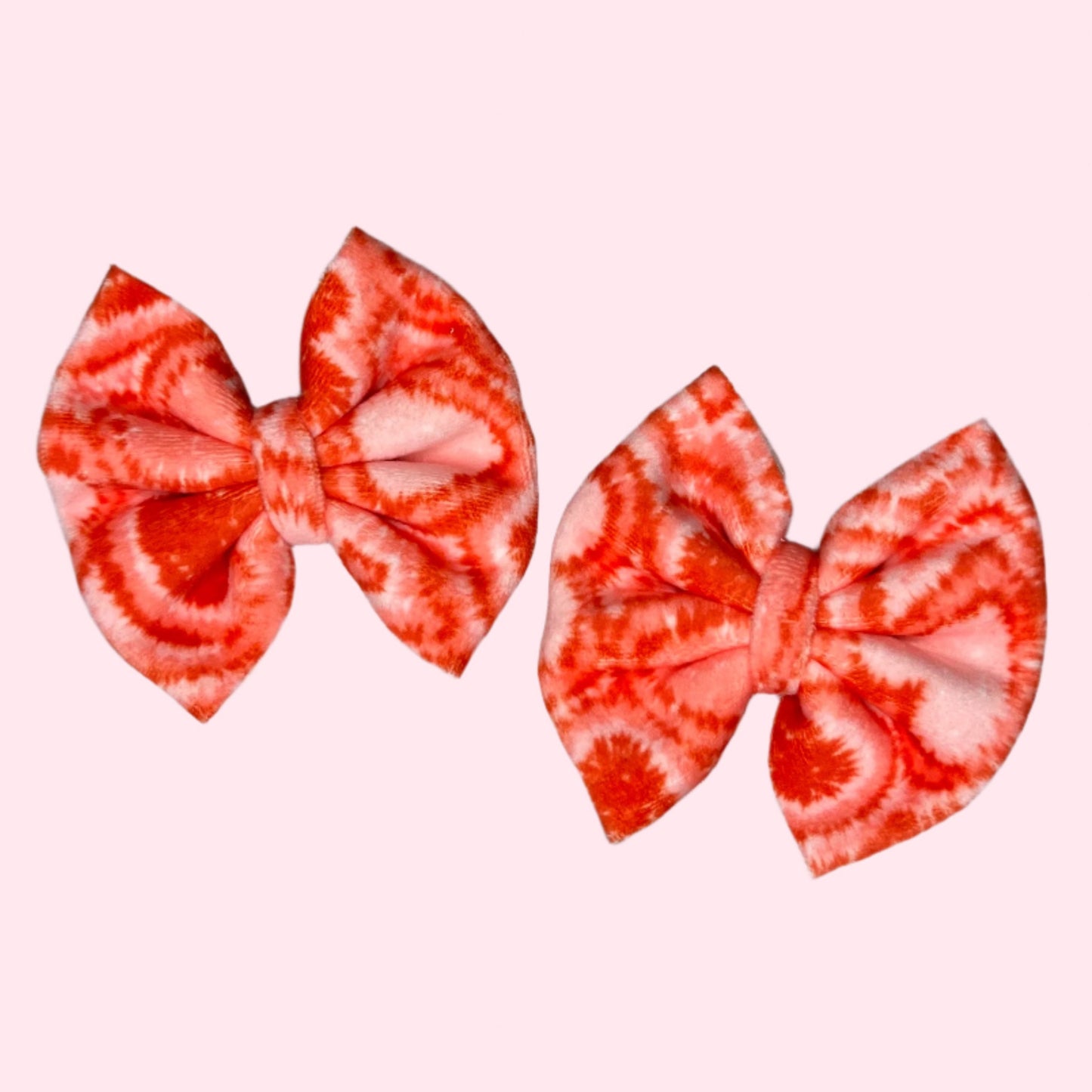 Velvet Tie-Dye Valentine Bow