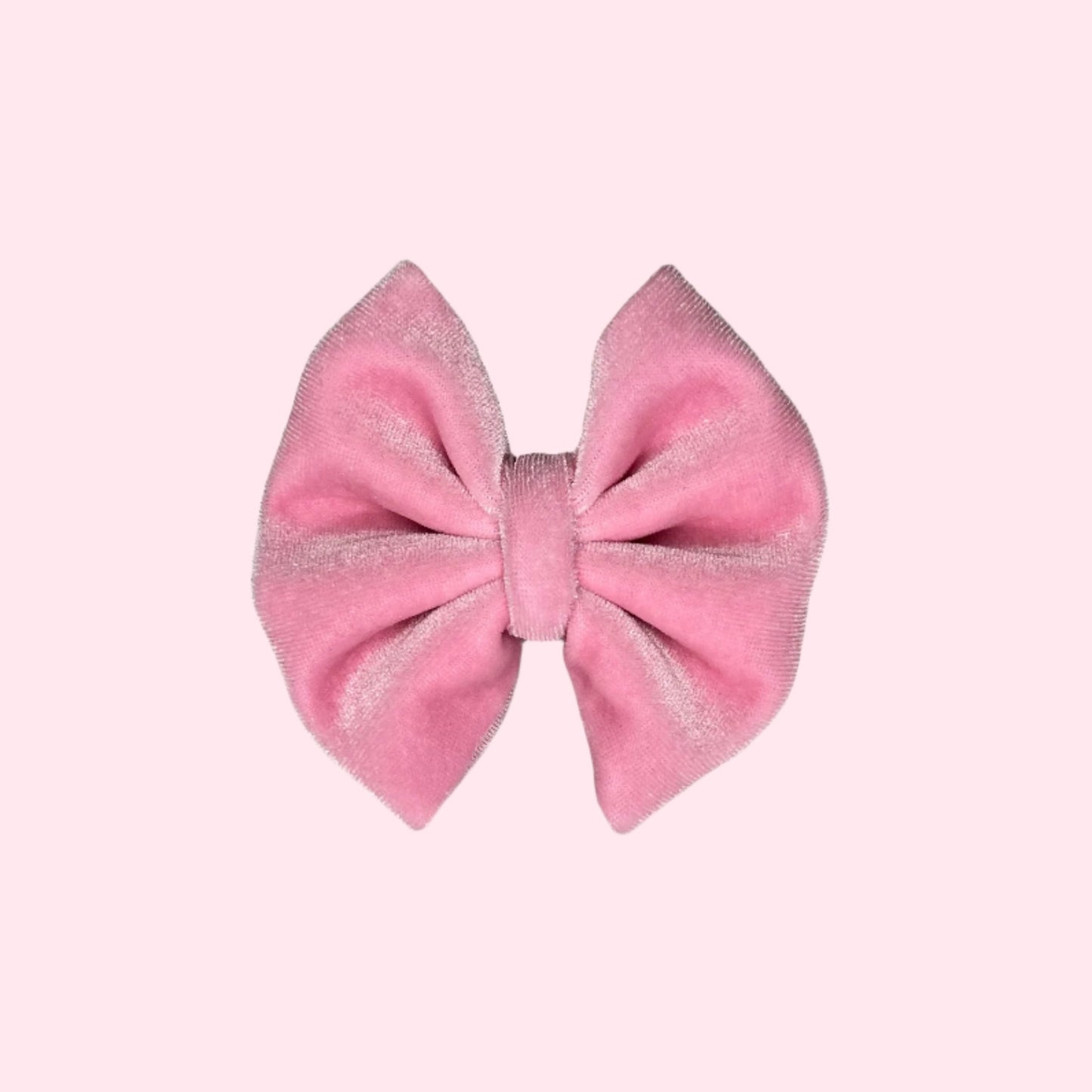 Baby Pink Velvet Mini Bow