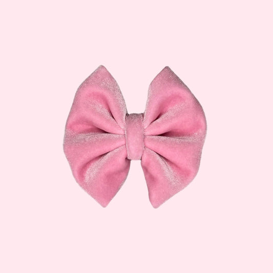 Baby Pink Velvet Mini Bow