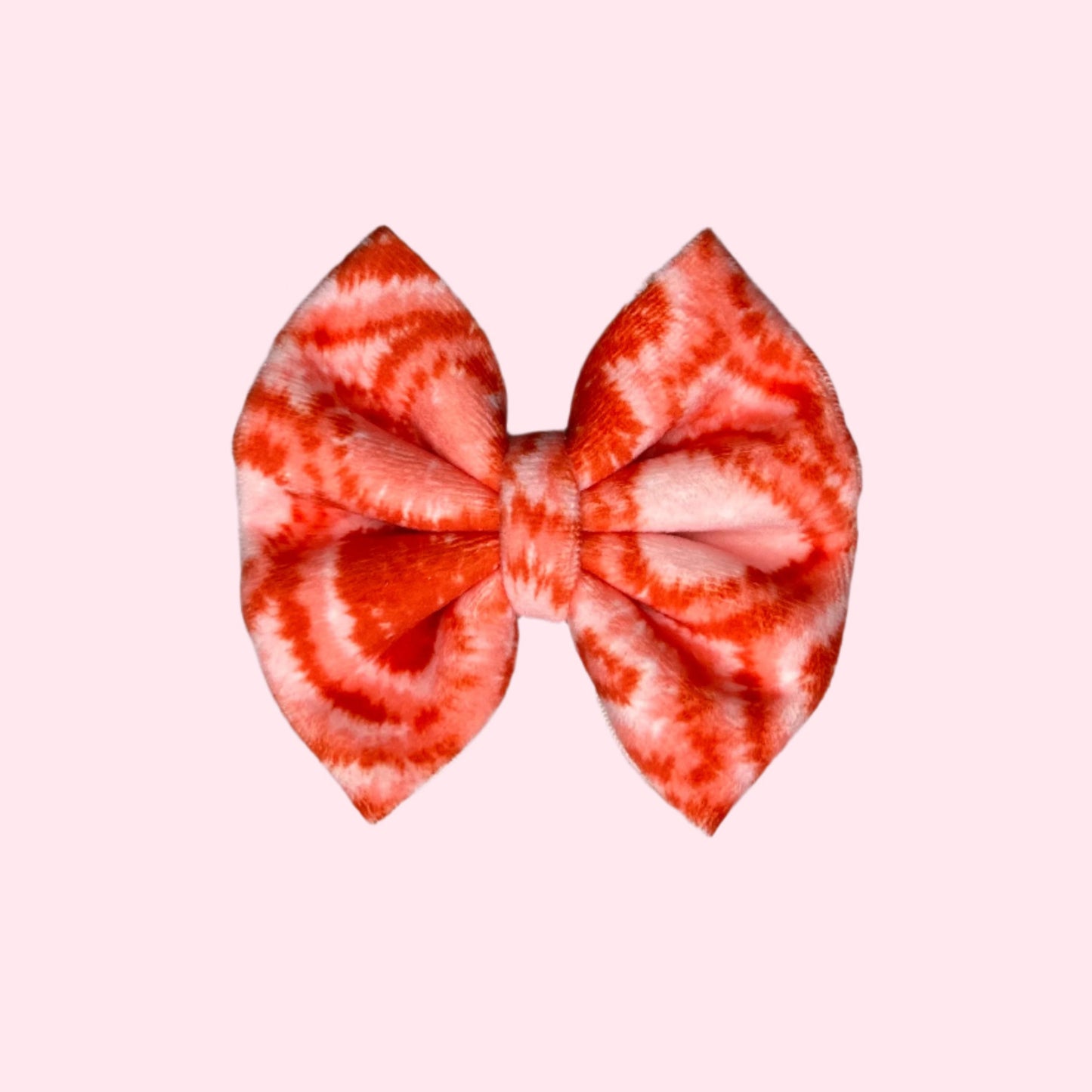 Velvet Tie-Dye Valentine Bow