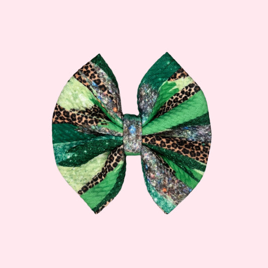 St. Patrick's Day Brushstrokes Bow