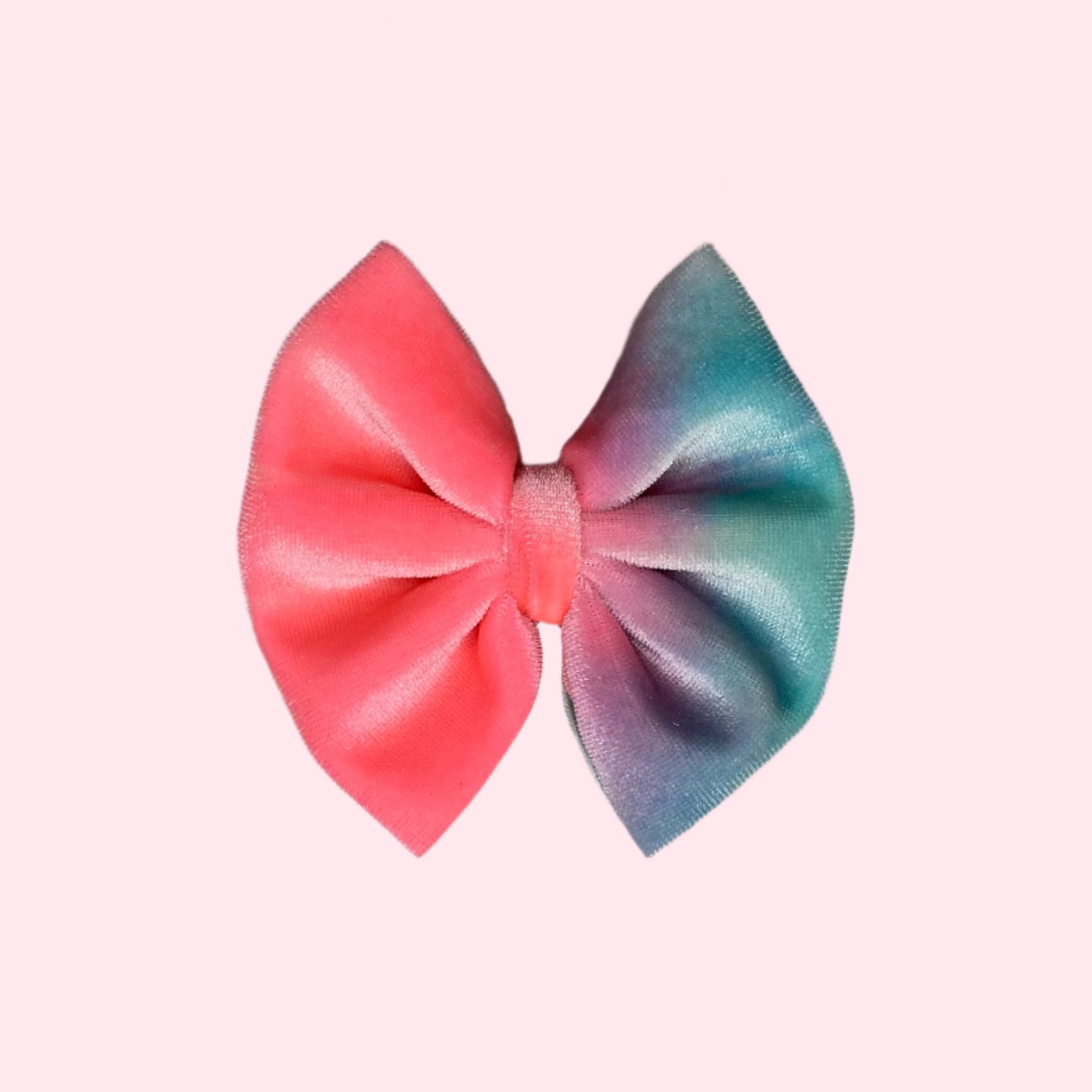Cotton Candy Velvet Mini Bow