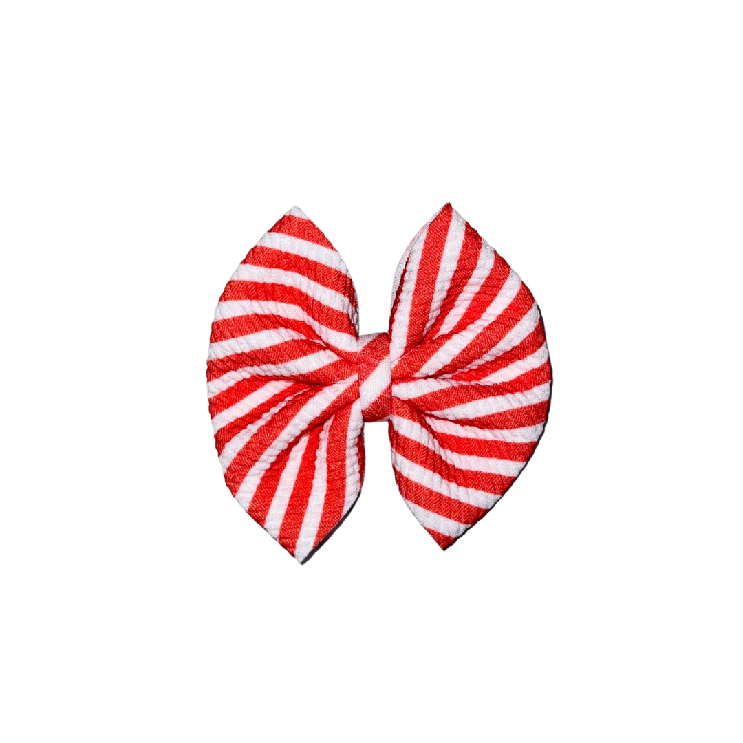 Candy Cane Stripes Mini Bow