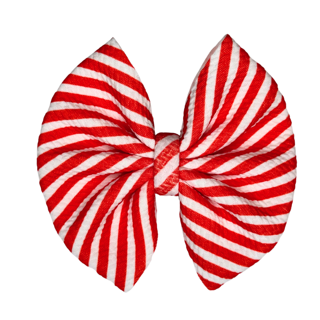 Candy Cane Stripes Bow