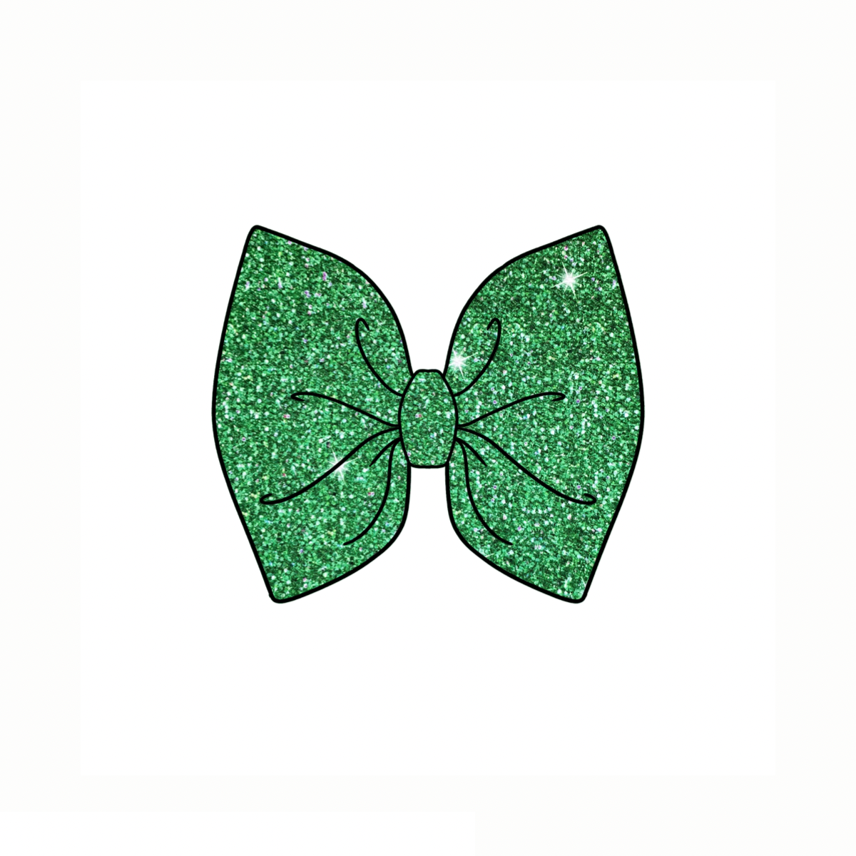 Green Glitter Bow