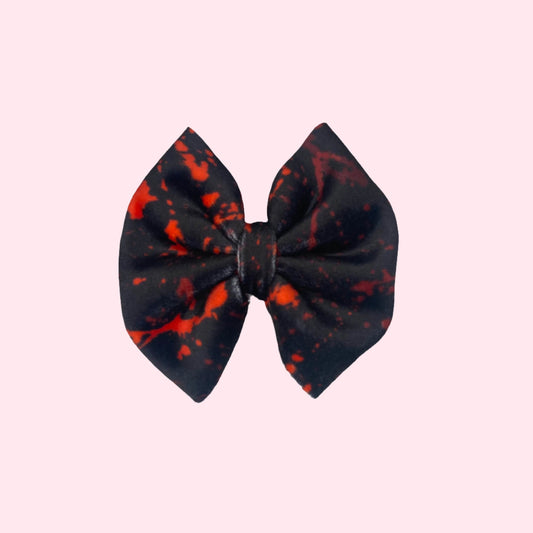 Blood Splatter Velvet Mini Bow