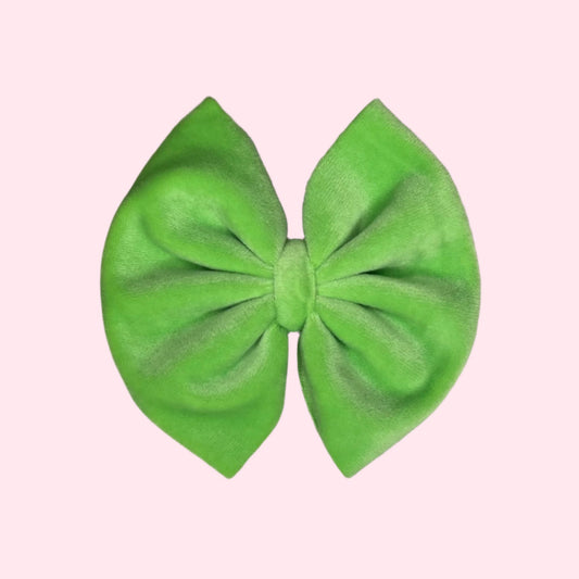 Velvet Lime Green Bow