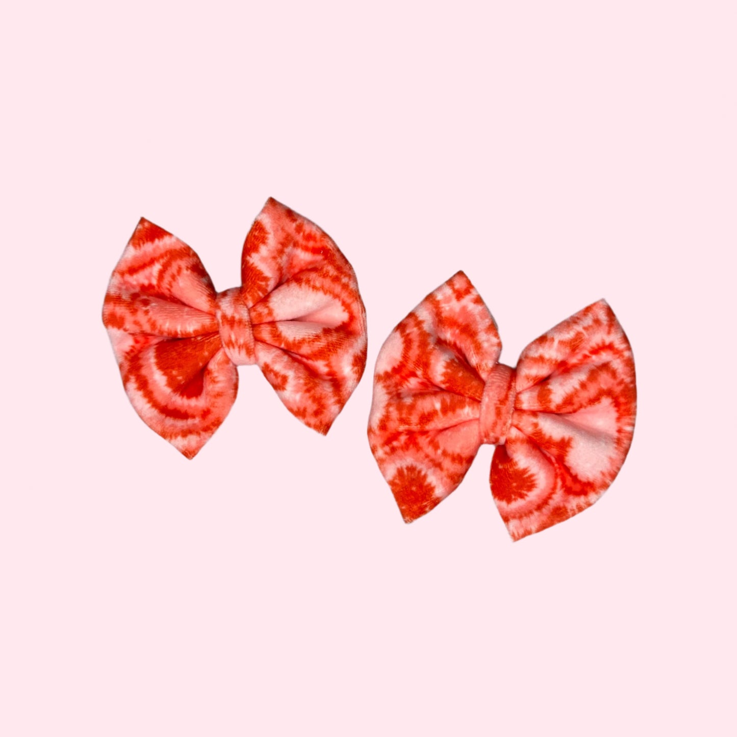 Velvet Tie-Dye Valentine Bow