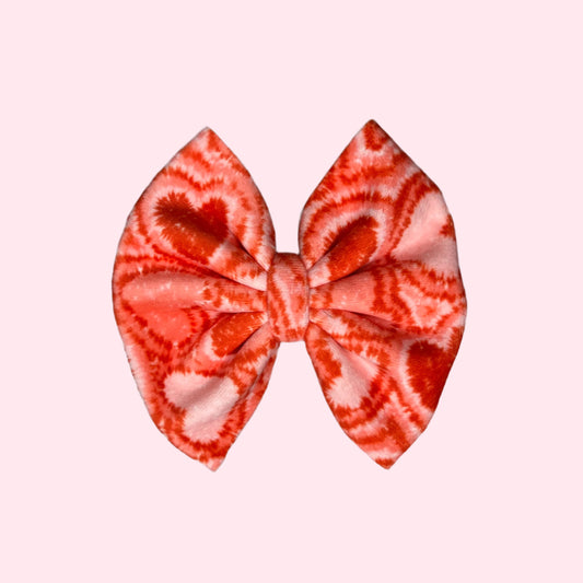 Velvet Tie-Dye Valentine Bow