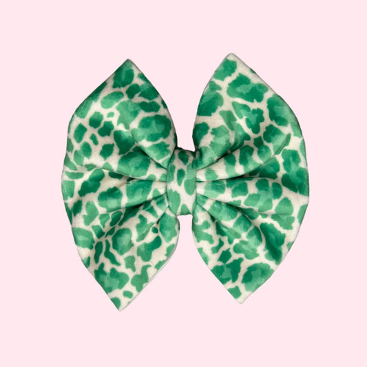 Velvet Irish Leopard Bow