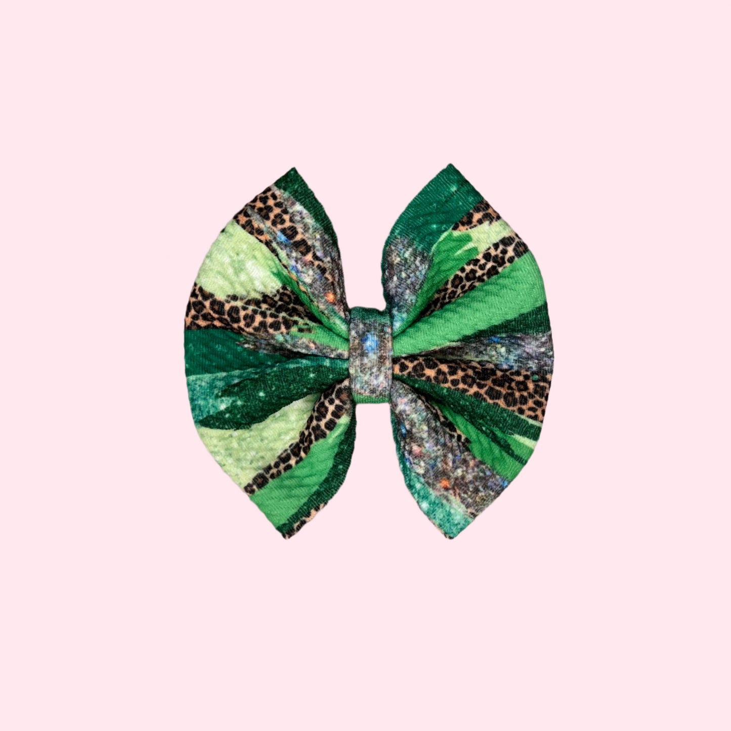 St. Patrick's Day Brushstrokes Bow