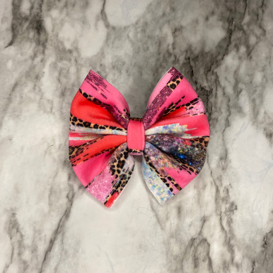 Girl Gang Brushstrokes Velvet Mini Bow