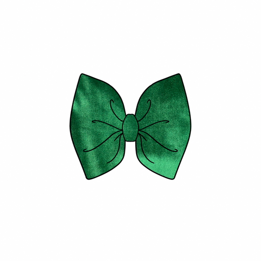 Green Velvet Bow